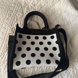 Kate Spade for Target Black and White Polka Dot Crossbody Bag